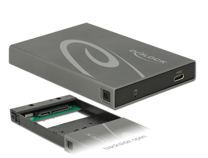 2.5″ External Enclosure SATA HDD / SSD > USB 3.1 Gen 2 | DELOCK-42587