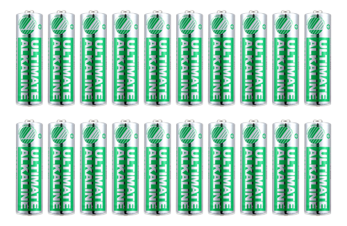 DELTACO Ultimate Alkaline batteries, LR6/AA size, 20-pack bulk